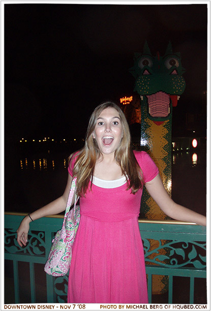 Sea monsters
Brittany and the lego serpent at Downtown Disney after the Anberlin concert
