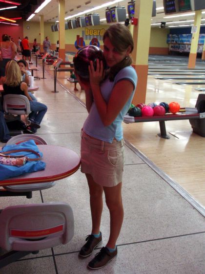 Brittany H bowling
Brittany at Bordwalk bowl ready for our game
