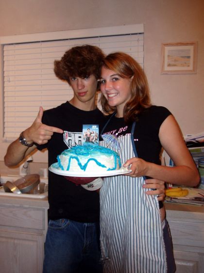 Kker cake bakers
Brittany and I with the cake we made for Chris' birthday

