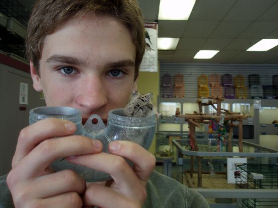 Gerbil smile
Me with a gerbil in a tube at Petland
