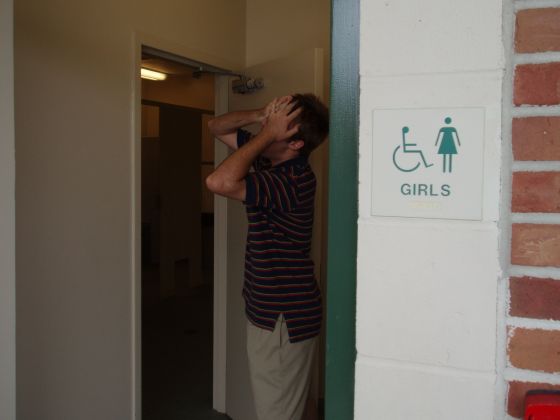 The Girls Bathroom!
Adrian enters the girl's bathroom during our summer break before Junior year and is horrified at the sight
