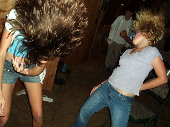 Brittany and Ally Headbangers
Brittany and Ally headbanging at Stevie's house
