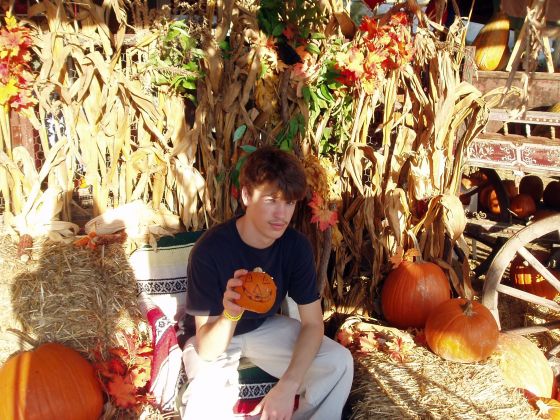 Michael Corn Maze
Michael holding a pumpkin at the Corn Maze

