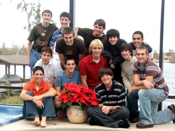 Christmas Party Guys
A bunch of the guys pose for a picture at the Junior class Christmas party
