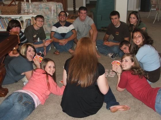 Apples to Apples
A group of juniors playing apples to apples at the Junior class Christmas party
