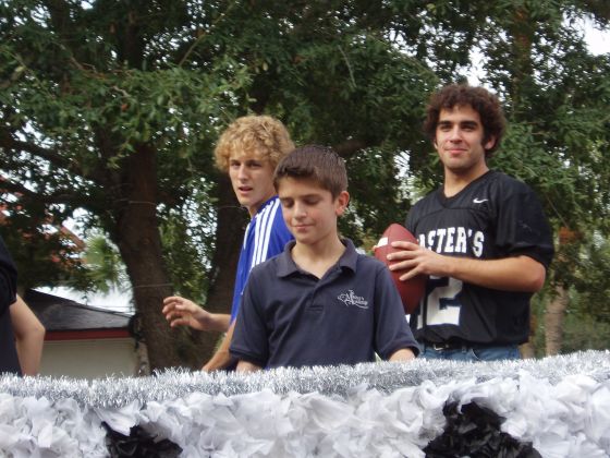 Joey footballer
Joey fakes being a football player during the Winter Park Parade
