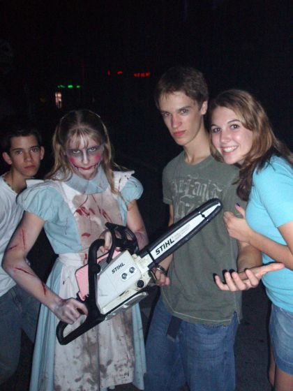 Chainsaw girl
David, myself, and Brittany at Halloween Horror Nights
