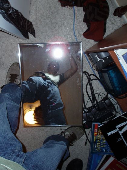 Michael floor mirror
A photo of me in Jayce's mirror that was laying on the floor in his room
