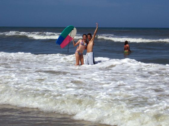 Waves, yay
Brittany and I enjoying our time in the waves at the beach
