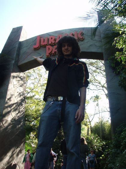 Jurrasic Jayce
Jayce in front of the Jurrasic Park sign at IOA

