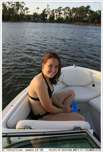 Julia on the boat
