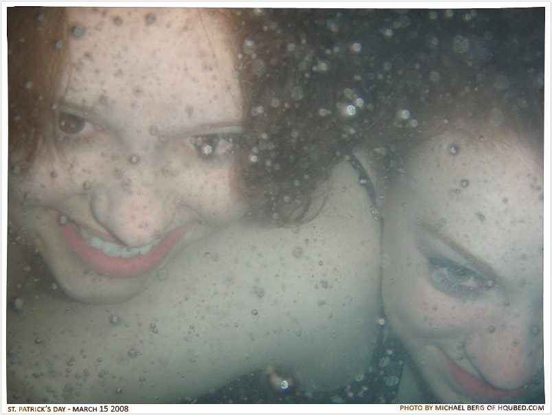 Kayla and Joanna underwater
Kayla and Joanna in the hot tub trying out my underwater Olympus
