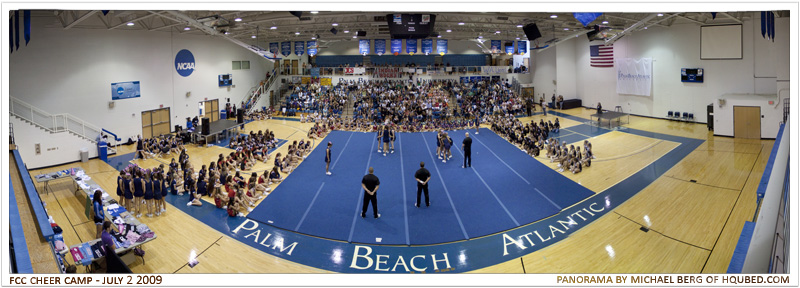 FCC Cheer Camp 09 Gym panorama
This image is presized for Facebook and MySpace: you are [b]encouraged[/b] to share it!
If you are interested in obtaining a print-quality 15MP version, email michaelberg@hqubed.com for pricing info.
