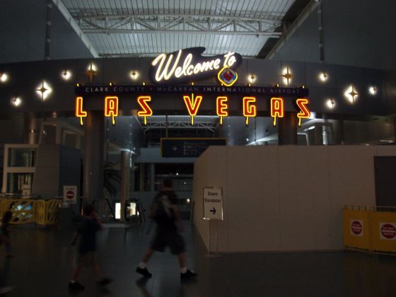 Welcome to Vegas
The first thing we saw after getting off our plane
