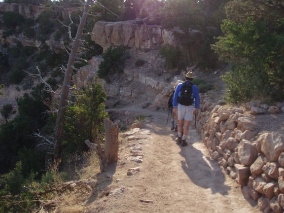 The trek begins
My family begins our day long hike down to the bottom of the Grand Canyon
