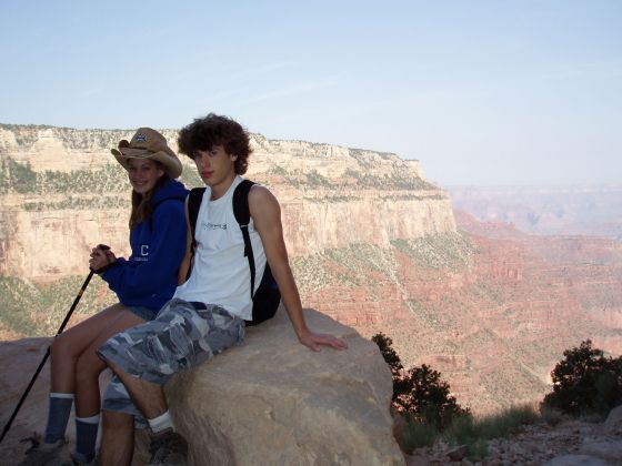 The hikers 2
My sister and I pose on a rock just under the rim of the Grand Canyon
