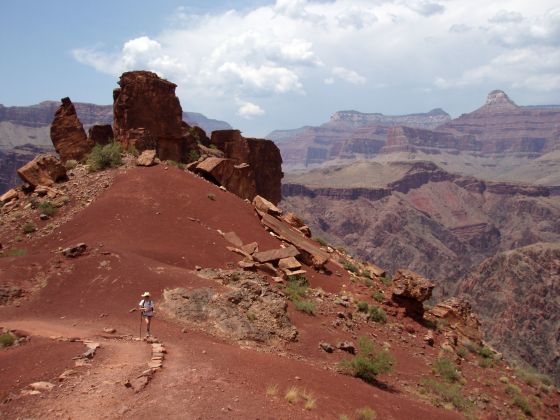 Grand Canyon scenery 16
My sister and I started getting pretty far ahead of my parents because of my mom's huting ankles, so I thought adding Michelle to the shot gave it a great sense of scale
