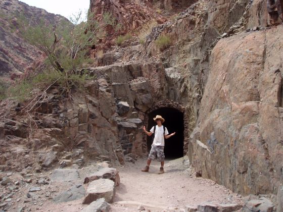 The cave
Michelle and I FINALLY made it to the cave after hiking for hours and what a welcome relief it was to see the bridge and the Colorado River right below us
