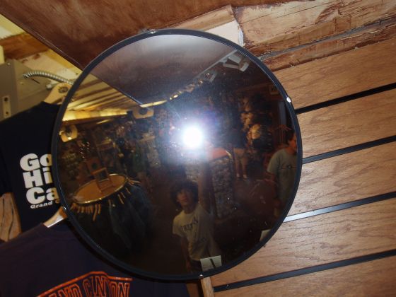 In the giftshop
I took a picture in the camera-mirror after our hike before we left for our hotel
