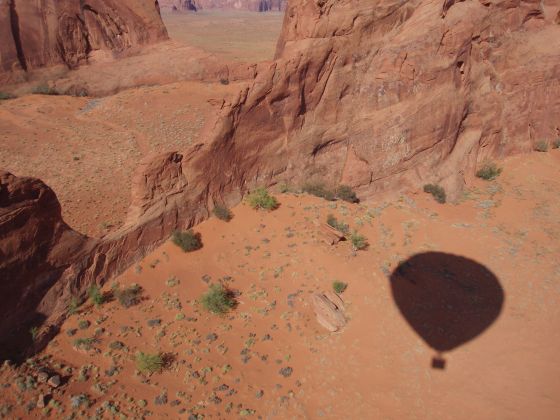 Our Shadow
The shadow of our hot air balloon high over Monument Valley
