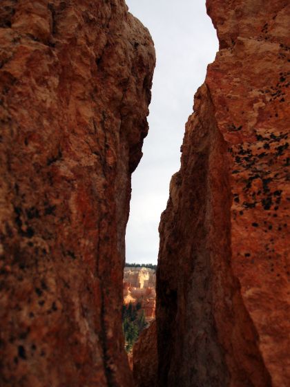 Bryce Canyon is cracking
A huge crack between two boulders in Bryce Canyon
