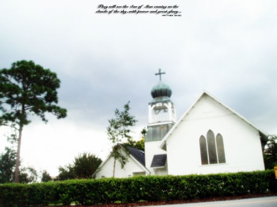 Biblical chapel
I took this slightly slanted photograph at my church on a drizzely day and added an appropriate bible verse.
