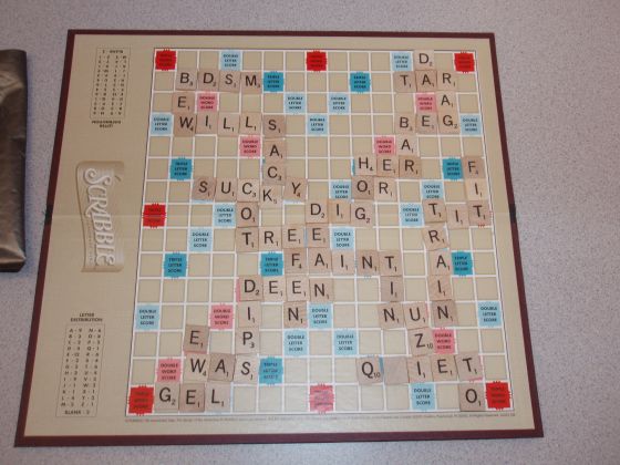 Scrabble
Ya look at this closely. 

