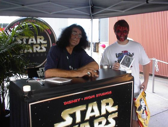 Mayhew fan photo
This is a picture of me and Peter Mayhew (Chewbacca, the guy in the suit for IV, V, VI, and III). This was a great moment in my life. I even got his autograph.
