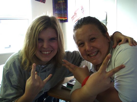 Ally and Brittany peace
Ally and Brittany during 2nd period bible
