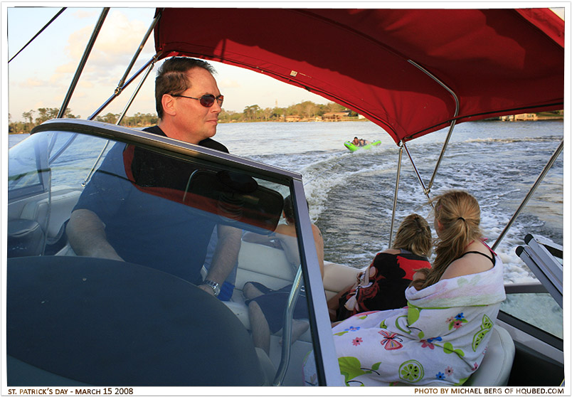 Boatmaster
Mr. Stiegel driving Kyle and Joanna around the lake on St. Patricks day
